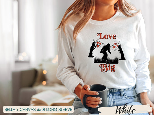 Bigfoot Shirt, Sasquatch Shirt, Love Bigfoot Valentine's Day Shirt, Yeti Shirt, Love Big Valentine Shirt - Mardonyx T-Shirt