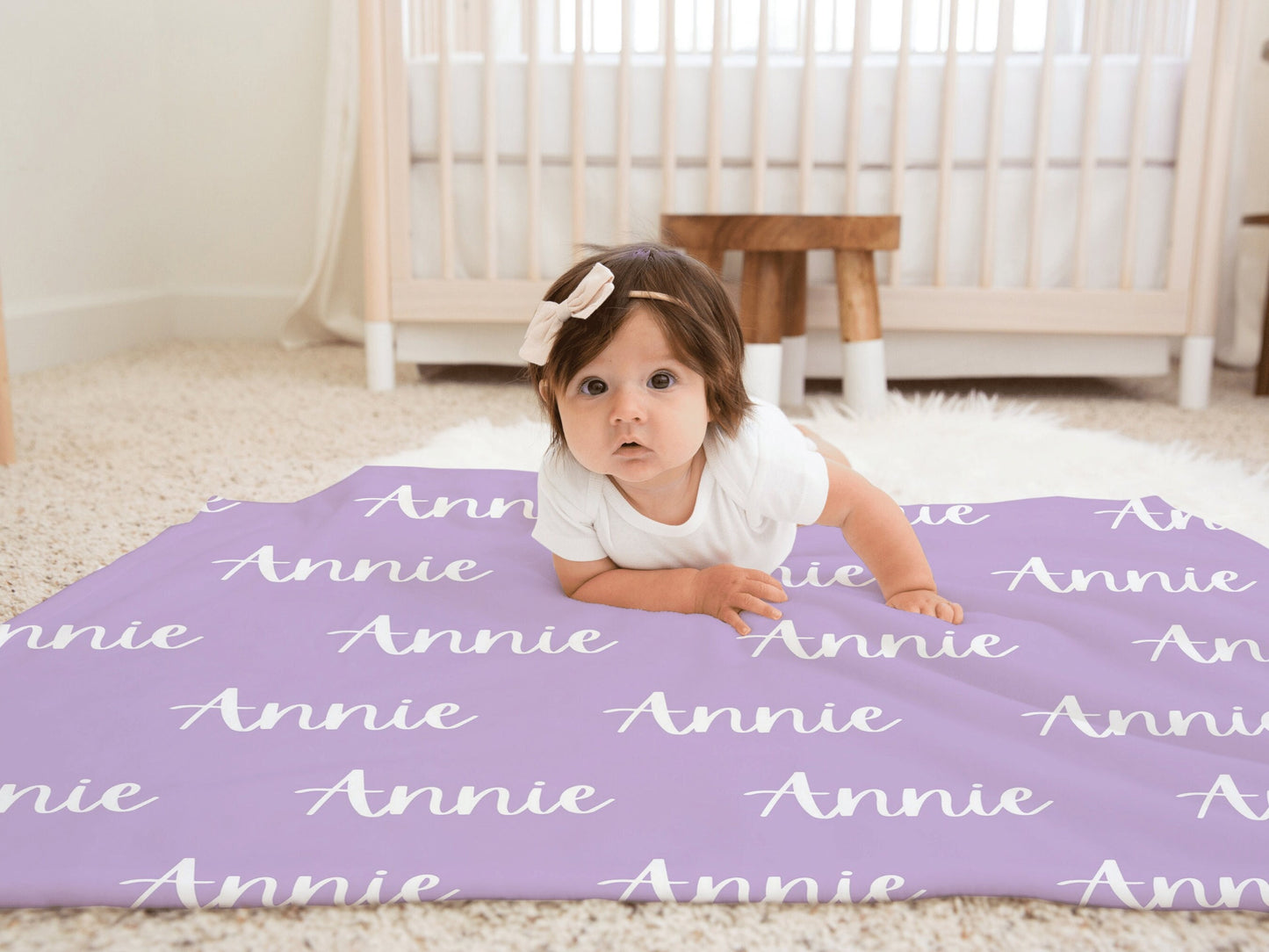 Plush Minky Personalized Baby Name Blanket