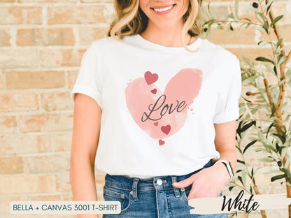 Heart Valentines Day Shirt for Women, Valentine's Day Tee Shirt, Valentine Gift, Love Shirt - Mardonyx T-Shirt