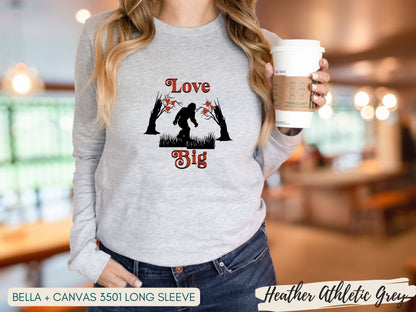 Bigfoot Shirt, Sasquatch Shirt, Love Bigfoot Valentine's Day Shirt, Yeti Shirt, Love Big Valentine Shirt - Mardonyx T-Shirt