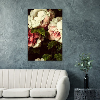 Moody Flower Print | Dark Floral Still Life Art | Dark Roses | Poster Print