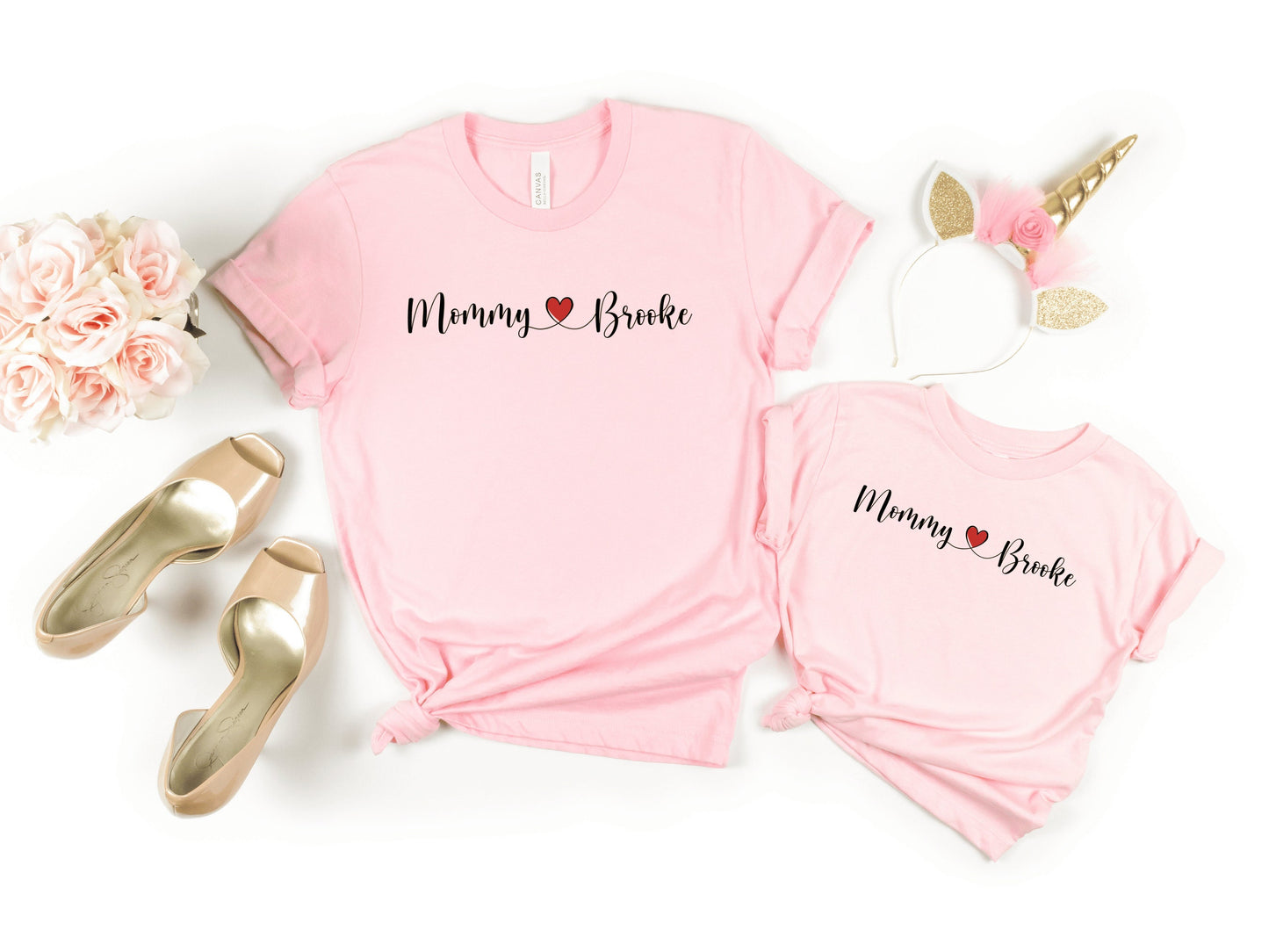 Personalized Mommy and Me Valentines Shirts, Mama and Mini Valentine Shirts, Valentines Day Gift Mom and Daughter, Mommy and Me Shirts
