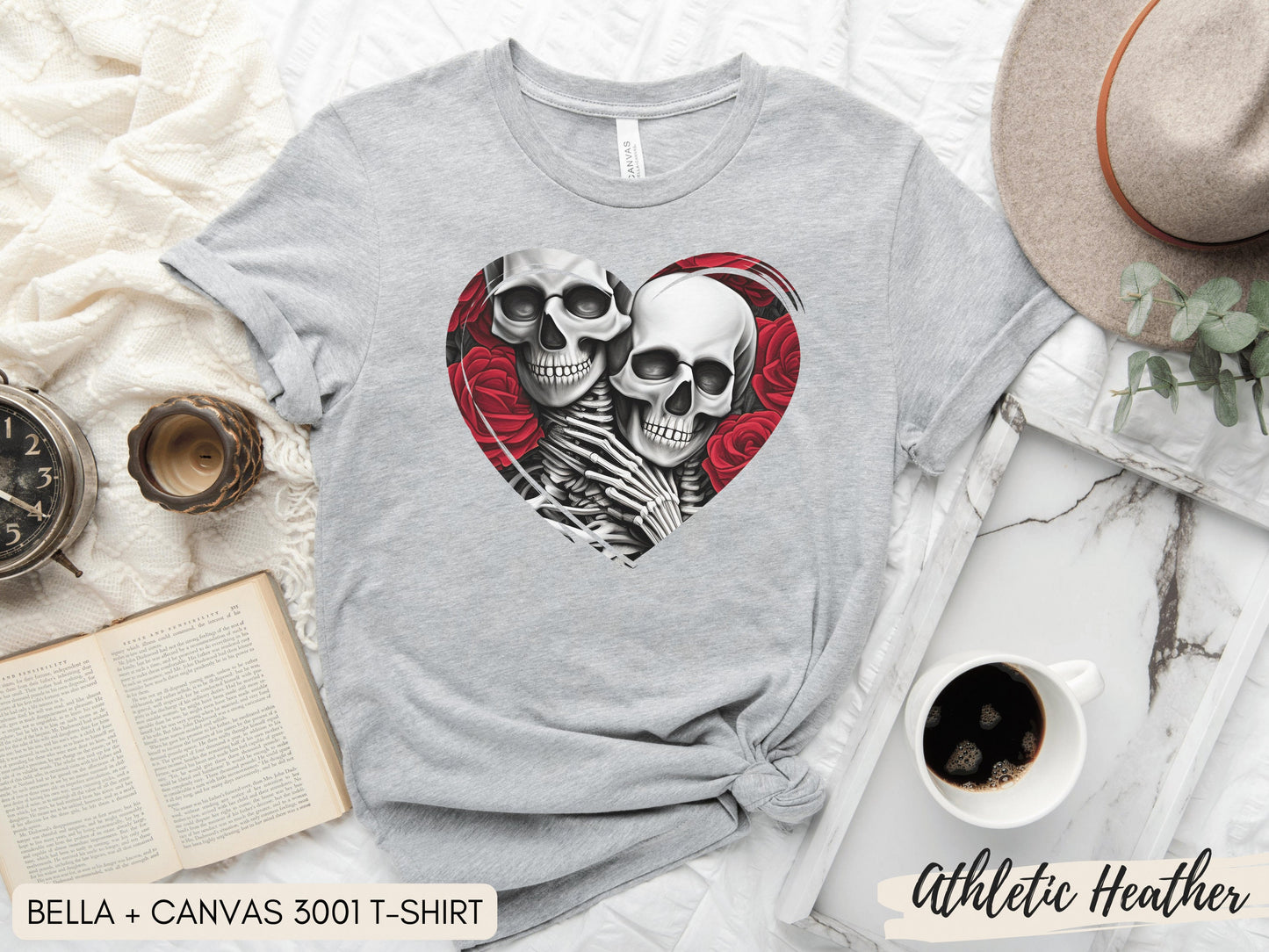 Skeleton Romance Shirt, Skeletons in Love Shirt, Valentine's Day, Love Shirt, Skeleton Shirt, Skeleton Couple, Skeleton Lovers, Romance Tee