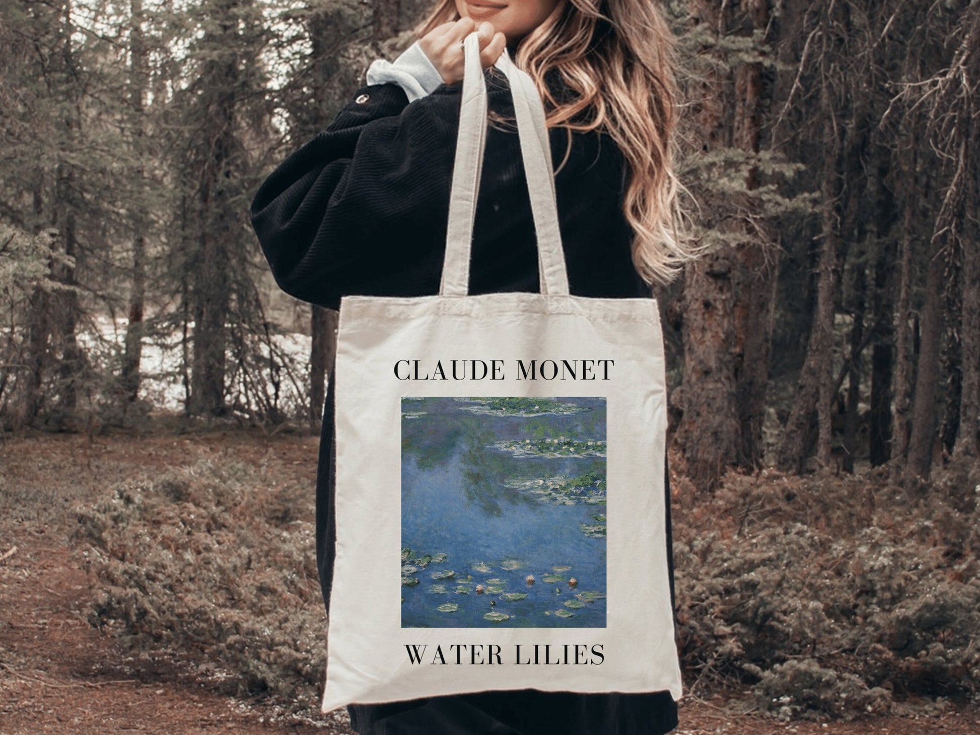 Claude Monet Water Lilies Tote Bag, Art Tote Bag, Monet Gift, Aesthetic Tote Bag - Mardonyx