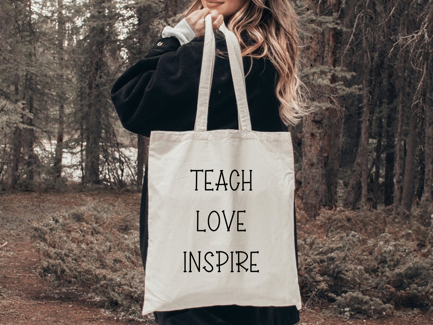 Teacher Tote Bag, Teach Love Inspire Teacher Tote Bag, Teacher Tote Bag for School