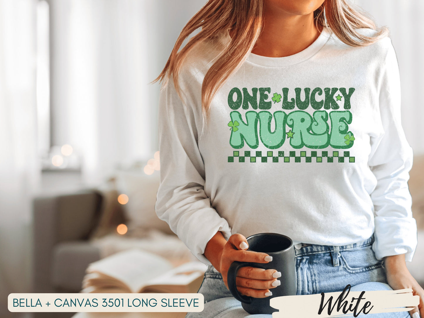 Nurse St Patricks Day Shirt, St Patricks Day Lucky Nurse Shirt, Nurse Lucky Green Shamrock, Retro Nurse Shirt