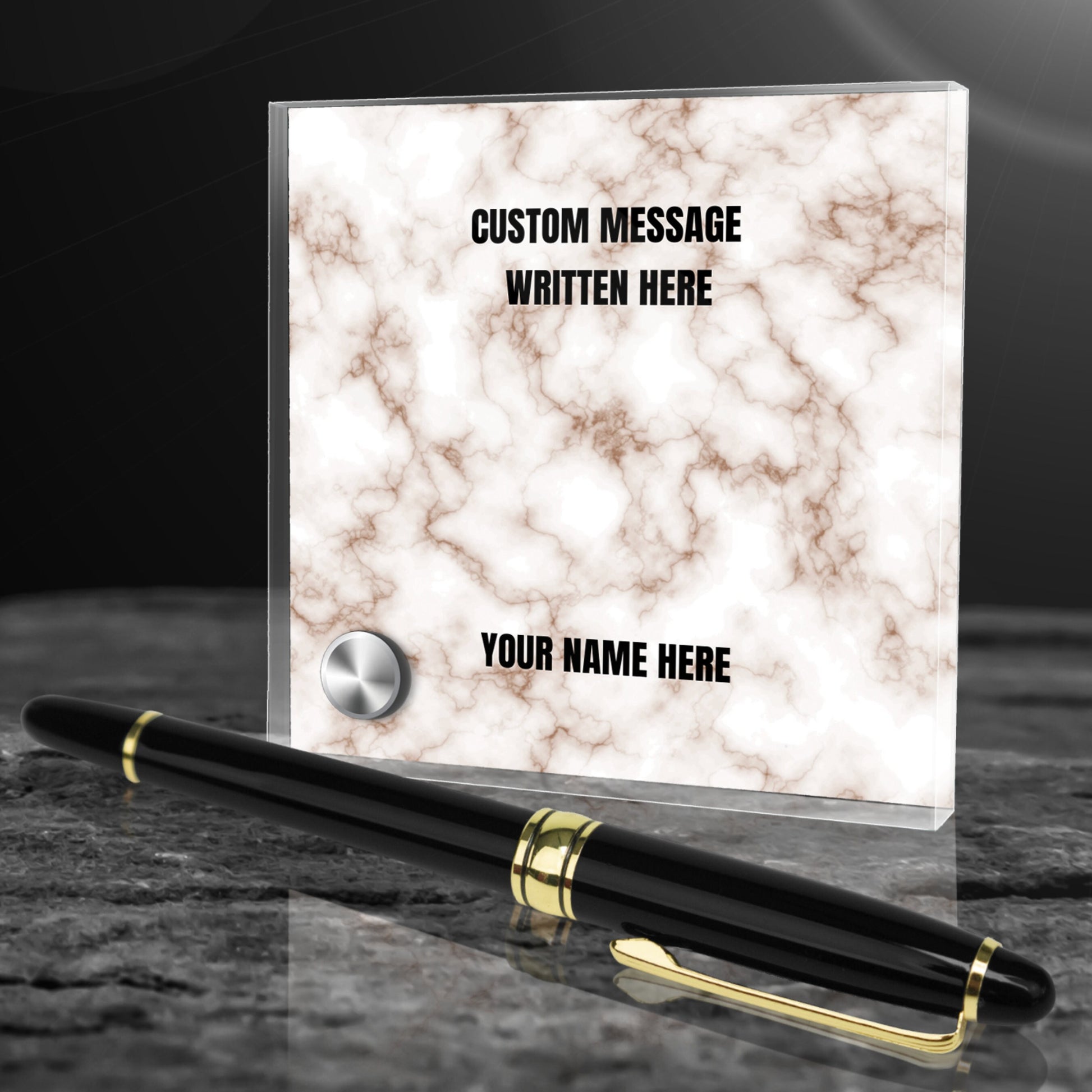 Personalized Goodbye Gift for Coworker,Pen and Message on Glass, Gift for Coworker,Coworker Pen Set with Message, Farewell Gift for Coworker