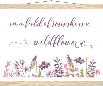 Baby Girl Nursery Decor - She is a Wildflower - Mardonyx