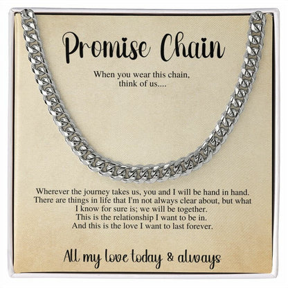 Promise Chain, Gift for Him, Cuban Link Chain, Cuban Chain Necklace, Thick Chain Necklace, Promise for Him, Chain for Him, Boyfriend Chain