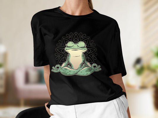 Frog Yoga Shirt, Funny Froggy Shirt, Cottagecore Froggy Tee, Toad Shirt, Frog Lover Shirt, Frog Lover Gift, Yoga Lover Gift