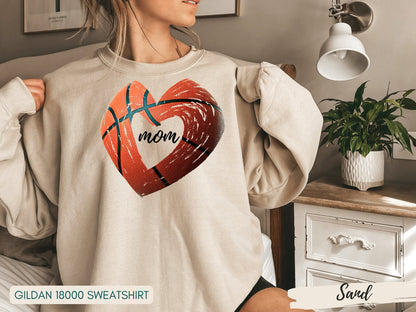 Basketball Mom Sweatshirt, Basketball Mom Shirt, Mom Sweatshirt, Mother's Day Gift, Sport Mom Gift, Basketball Shirt - Mardonyx Sweatshirt