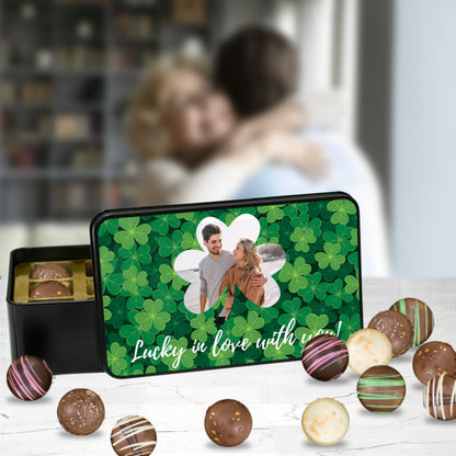 Personalized St. Patricks Day Chocolate Truffles, Custom Photo Chocolate Box, Irish Gifts for Her, Irish Gifts for Men, Saint Patricks Day