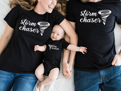 Matching Mom and Kids Shirts, Mother Daughter Matching Shirts, Tornado Chaser Tiny Tornado, Mother's Day Gift, Matching Storm Family Shirts - Mardonyx T-Shirt Adult XS (unisex) / White