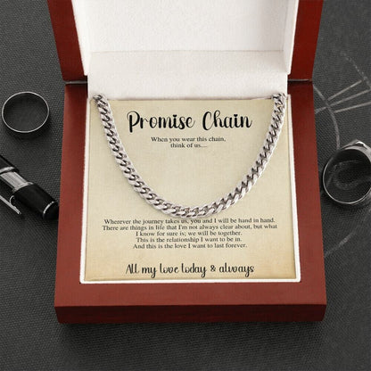 Promise Chain, Gift for Him, Cuban Link Chain, Cuban Chain Necklace, Thick Chain Necklace, Promise for Him, Chain for Him, Boyfriend Chain