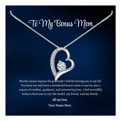 Bonus Mom Necklace, Bonus Mom Gift, Step Mom Gift, Second Mom Gift, Stepmom Wedding Gift from the Groom, Bonus Mom Gift from Bride - Mardonyx Jewelry