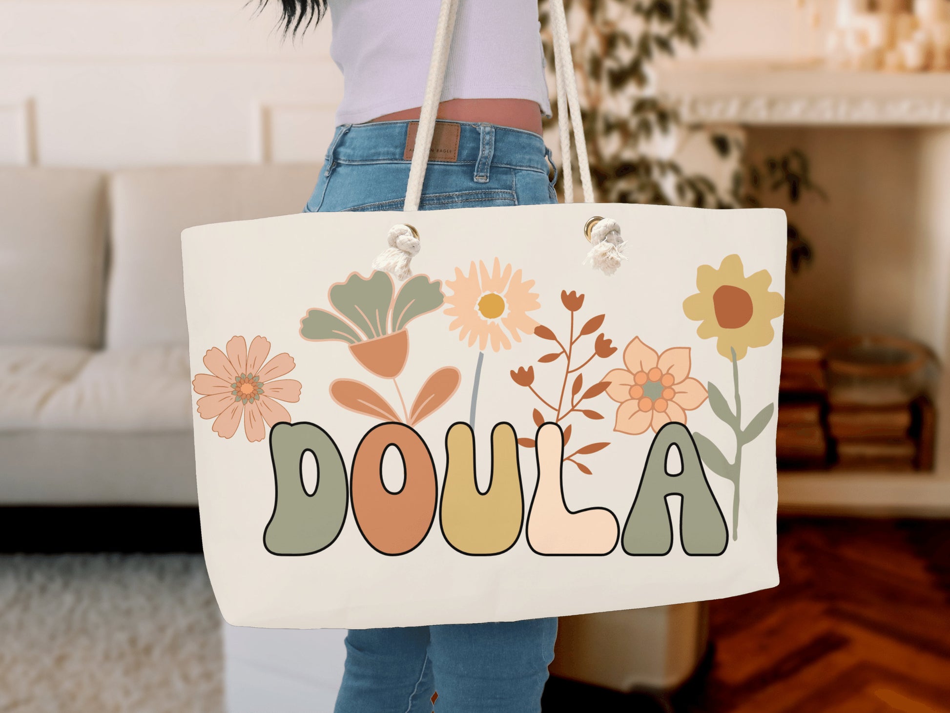 Doula Birth Bag, Doula Canvas tote bag, Postpartum Doula Gift Bag, Labor Doula Bag, Doula Business Tote, Doula Gift, Gift for Midwife - Mardonyx