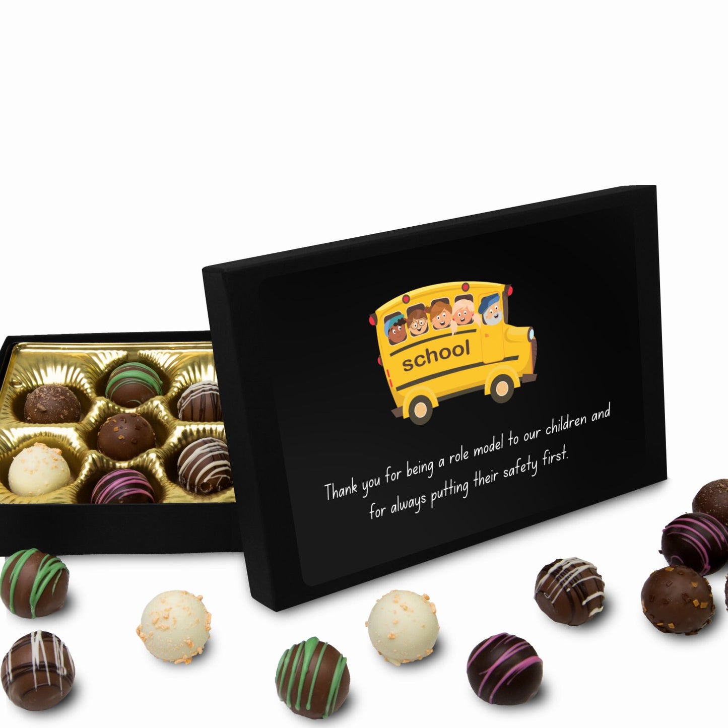 Chocolate Truffles School Bus Driver Gift, Gift for Bus Driver, Retirement Gift for Bus Driver, Bus Driver Appreciation Gift
