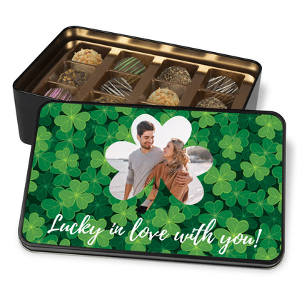 Personalized St. Patricks Day Chocolate Truffles, Custom Photo Chocolate Box, Irish Gifts for Her, Irish Gifts for Men, Saint Patricks Day