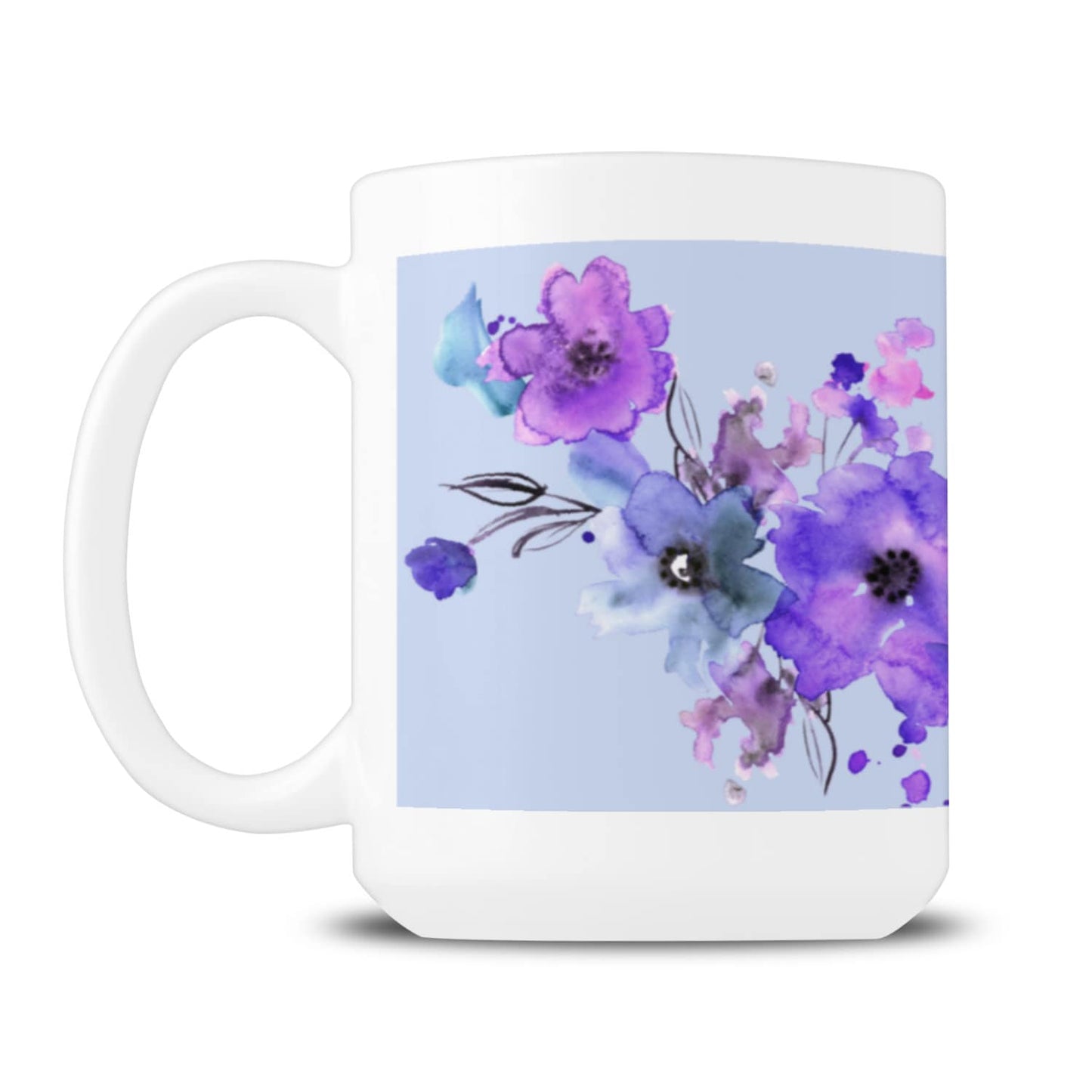 Purple Floral Bridesmaid Gift, Bridal Party Gifts, Best Friend Gift, Purple Love, Personalized Mug, Personalized Mug Grandma