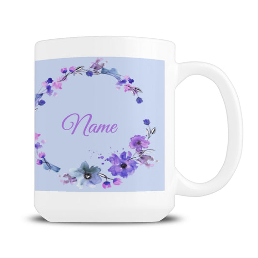 Purple Floral Bridesmaid Gift, Bridal Party Gifts, Best Friend Gift, Purple Love, Personalized Mug, Personalized Mug Grandma