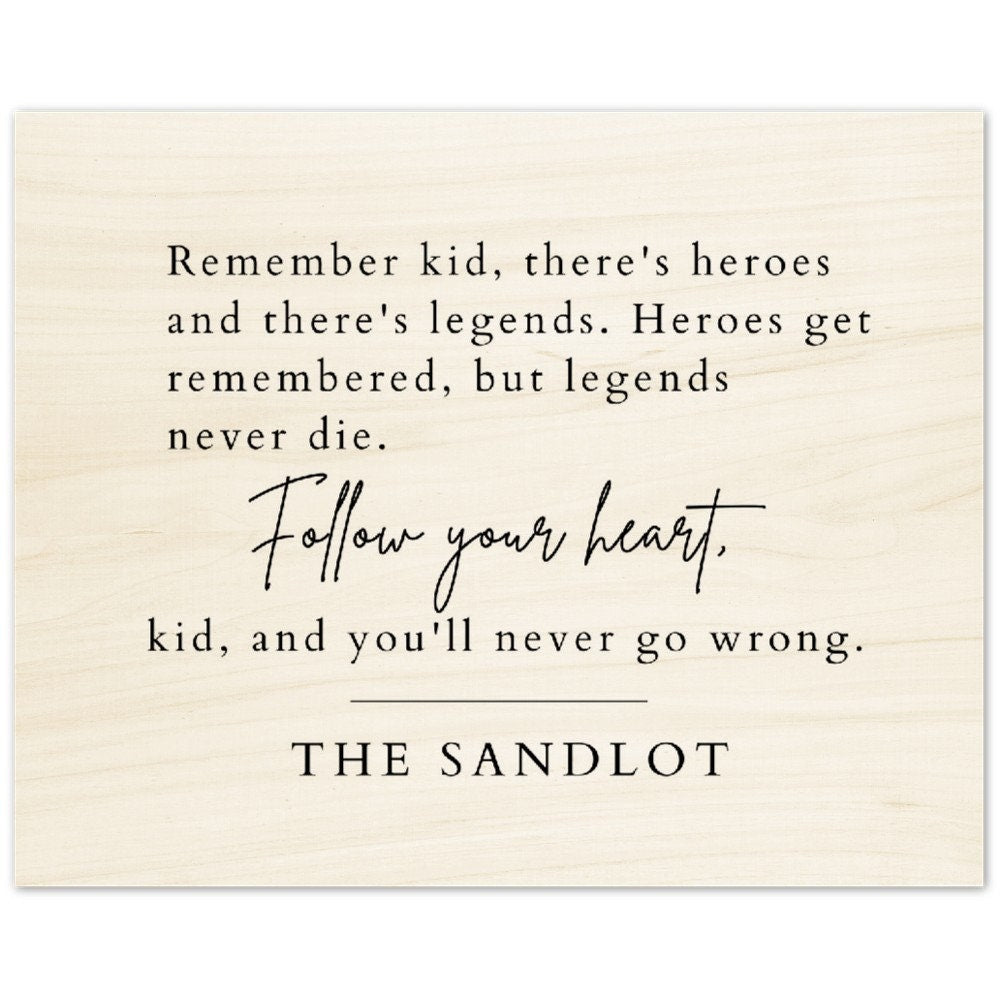 Sandlot Quote, The Sandlot, Sandlot Wall Art, The Sandlot Sign, Baby Shower Gift, Wooden Sandlot Quote
