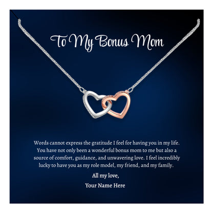 Bonus Mom Necklace, Bonus Mom Gift, Step Mom Gift, Second Mom Gift, Stepmom Wedding Gift from the Groom, Bonus Mom Gift from Bride - Mardonyx Jewelry Enchanting Ribbon