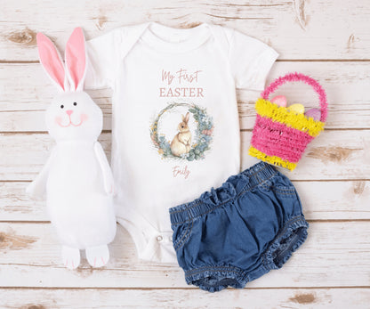 Personalized Baby Easter Outfit, Easter Baby Girl Outfit, My First Easter Bodysuit, Baby Custom Onesie, Baby Girl Easter Onesie, Custom Text