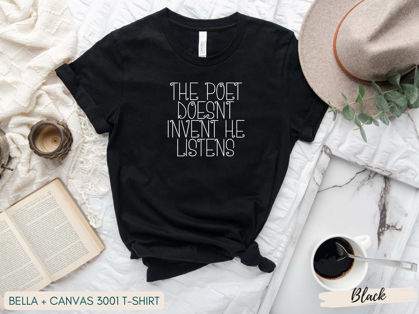 Poet Shirt, Literary Shirt, Library Shirt, Librarian Shirt, A Poet Listens Sweatshirt, Bookish Shirt, Literature Shirt, Book Lover Gift