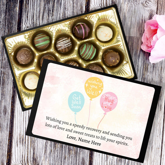 Get Well Soon Gift, Thinking of You, Care Package, Chocolate Box, Chocolate Truffles Gift,Recovery Gift, Surgery Gift