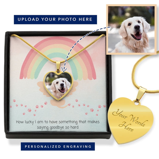 Dog Memorial Gift Pet Personalized Gifts for Her Pet Memorial Necklace for Dog Mom Pet Charm Remembrance Jewelry for Women
