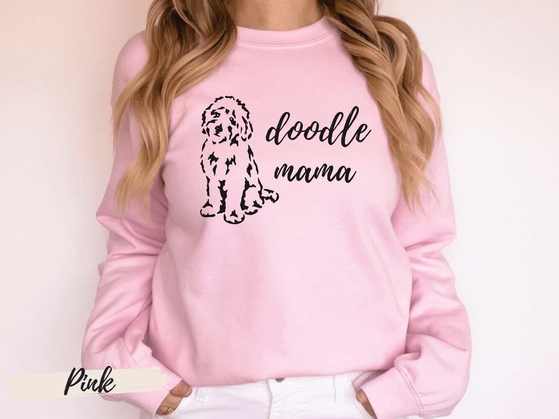 Doodle Mama Sweatshirt, Funny Sweatshirt, Graphic Sweatshirt, Gift for Her, Goldendoodle, Labradoodle, Dog Mom, Doodle Sweatshirt - Mardonyx Sweatshirt White / Unisex - Small