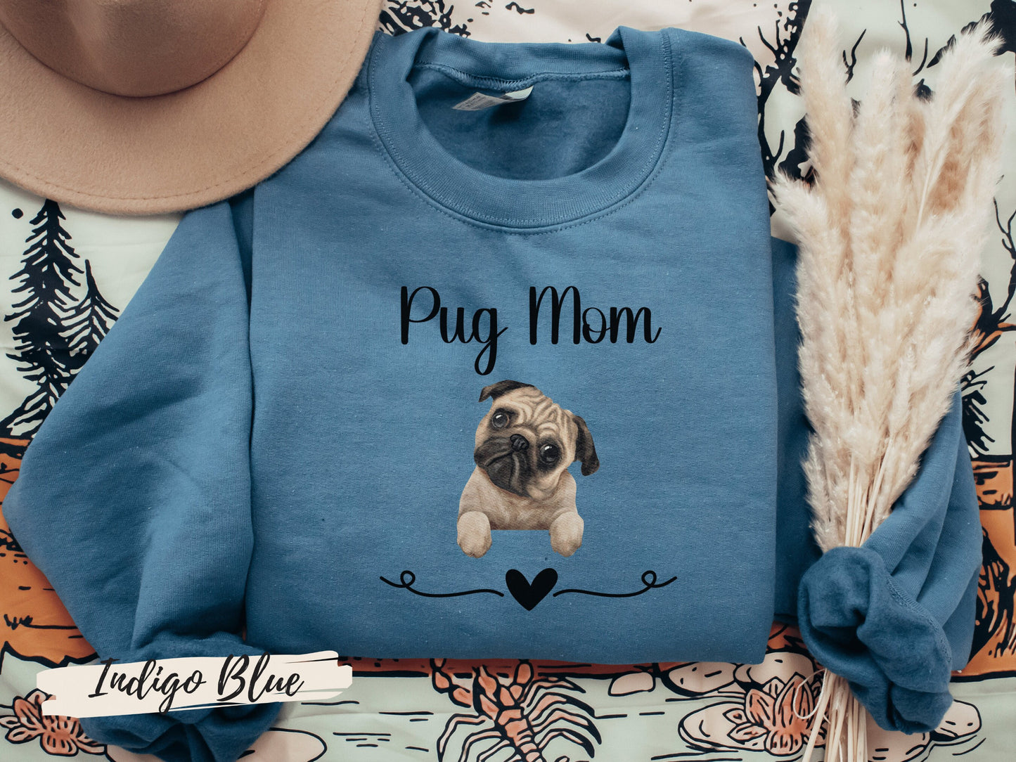 Pug Mom Sweatshirt,Pug Mama, Pug Mom, Pug Mom Gift,Pug Lover Gift,Gift For Pug Mom, Dog Mama Gift, Pug Lover Sweatshirt, Dog Mom Sweatshirt