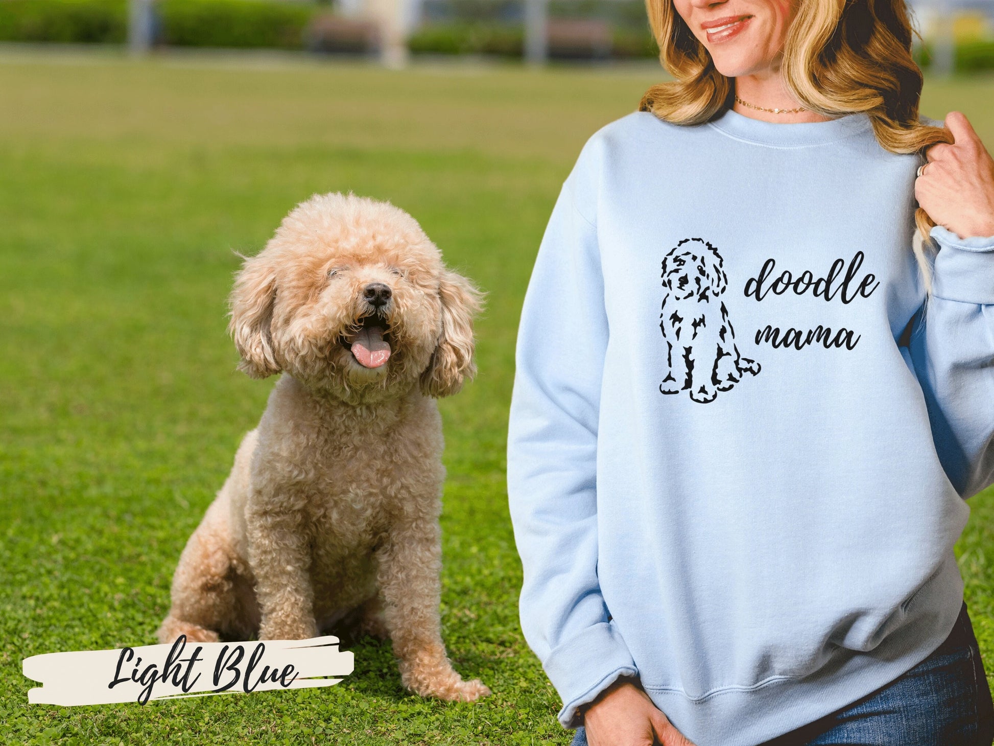 Doodle Mama Sweatshirt, Funny Sweatshirt, Graphic Sweatshirt, Gift for Her, Goldendoodle, Labradoodle, Dog Mom, Doodle Sweatshirt - Mardonyx Sweatshirt Dark Heather / Unisex - Small