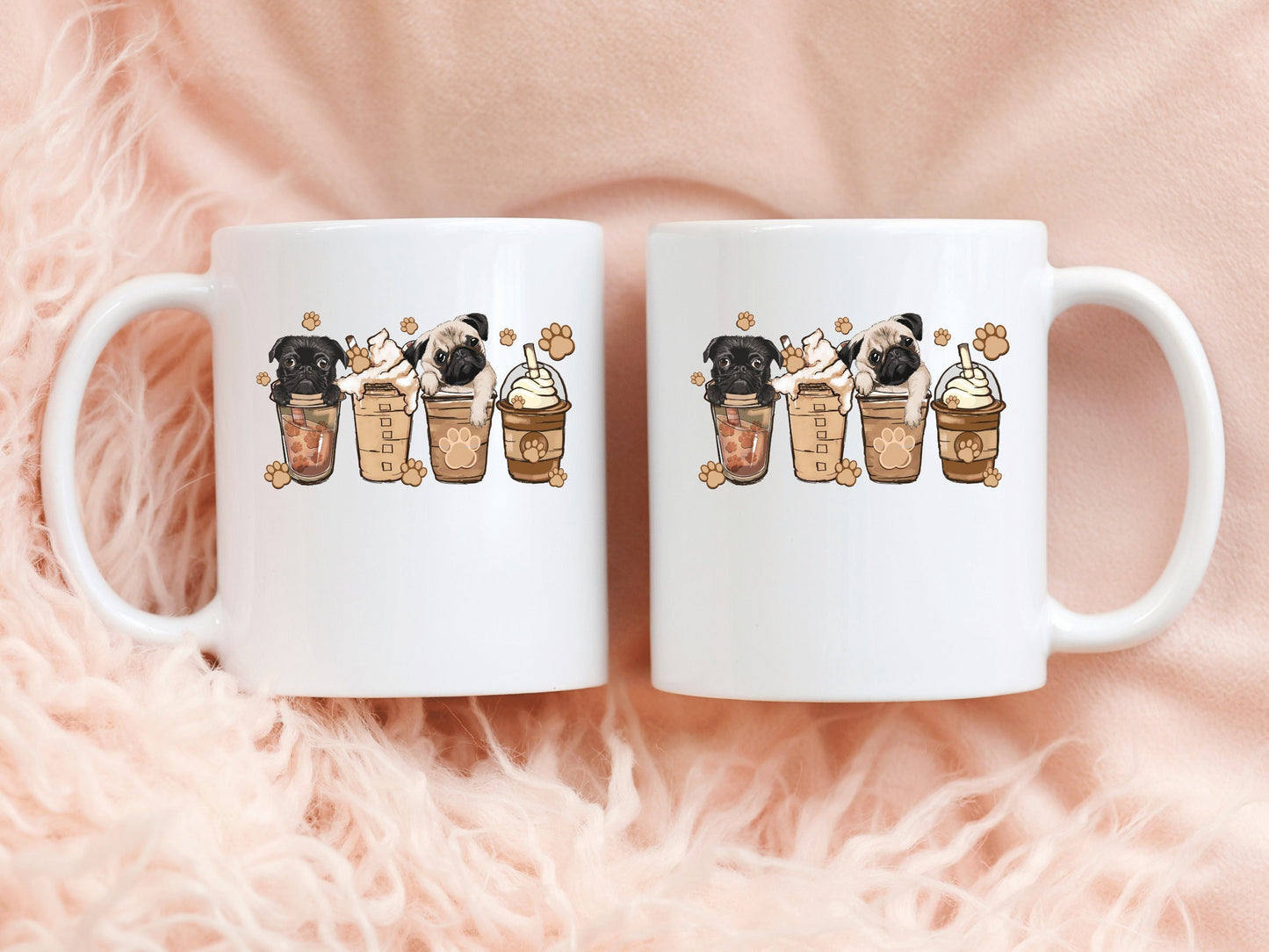 Black and Sable Pug Coffee Mug, Pug Mom, New Pug Mom Gift, Dog Lover Gift, Pug Gift, Pug Decor