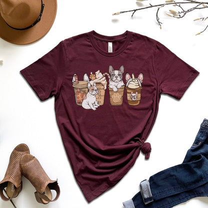 French Bulldog Coffee Lover T-Shirt French Bulldog Gift Frenchie Mom Shirt Mother's Day Gift Frenchie Lover Gift - Mardonyx T-Shirt