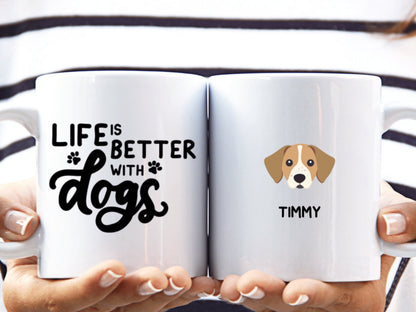 Personalized Dog Mug, Funny Dog Quote Mug. Dog Breed Mug