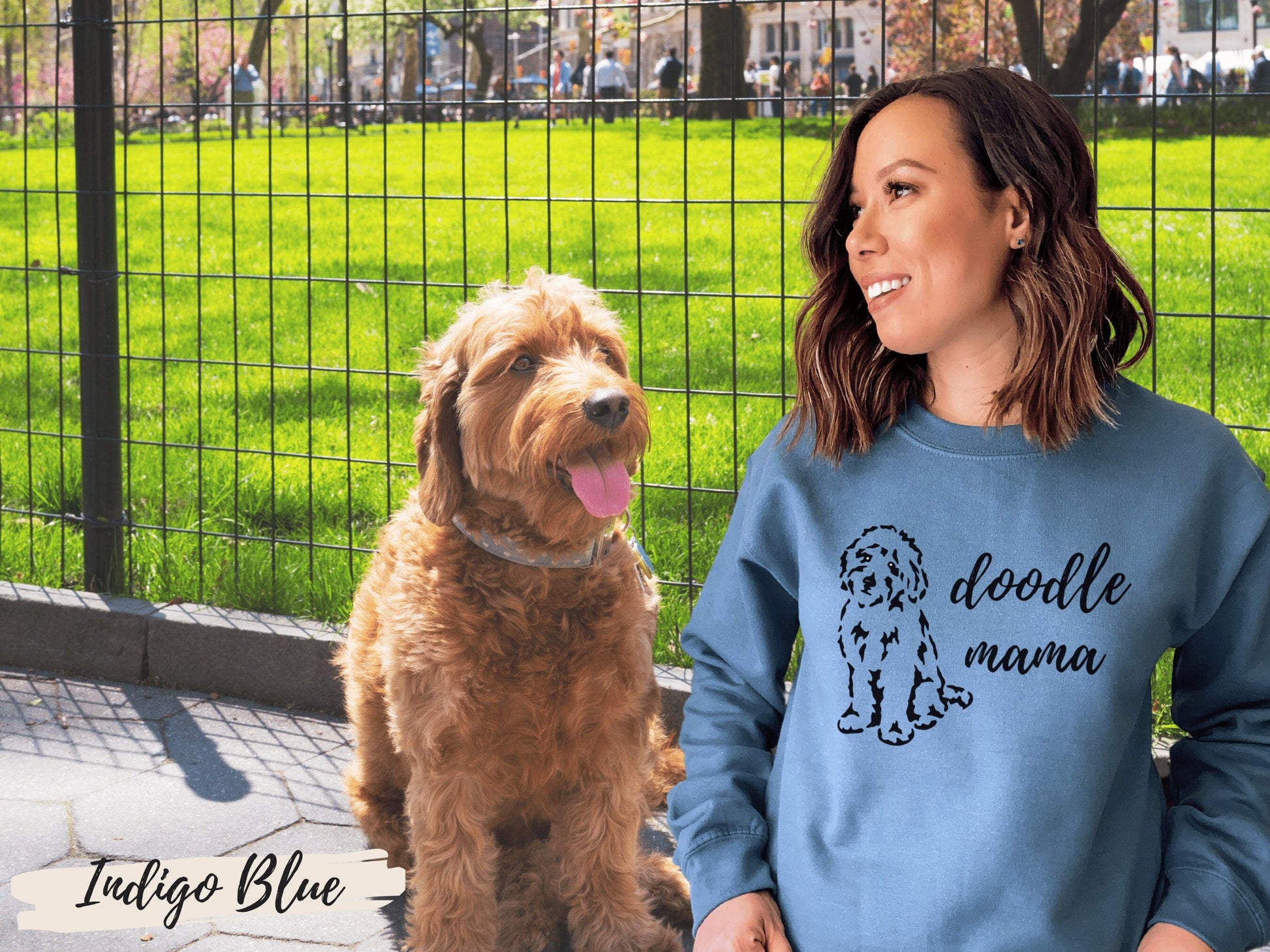 Doodle Mama Sweatshirt, Funny Sweatshirt, Graphic Sweatshirt, Gift for Her, Goldendoodle, Labradoodle, Dog Mom, Doodle Sweatshirt - Mardonyx Sweatshirt Light Pink / Unisex - Small