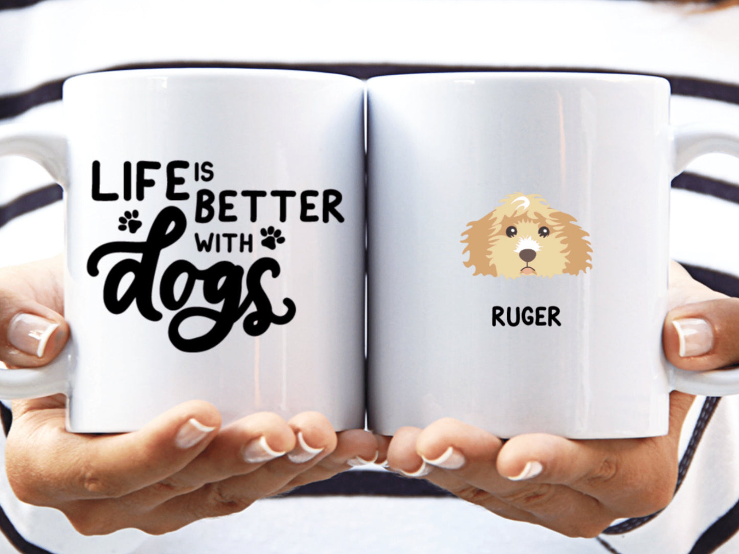 Personalized Dog Mug, Funny Dog Quote Mug. Dog Breed Mug