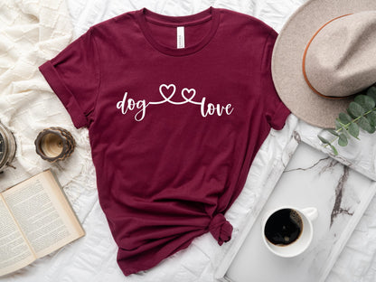 Dog Mom Tshirt, Dog Love Heart Shirt, Dog Mom Gift, Dog Mom Tee, Dog TShirt for Women - Mardonyx T-Shirt Dark Grey Heather / S