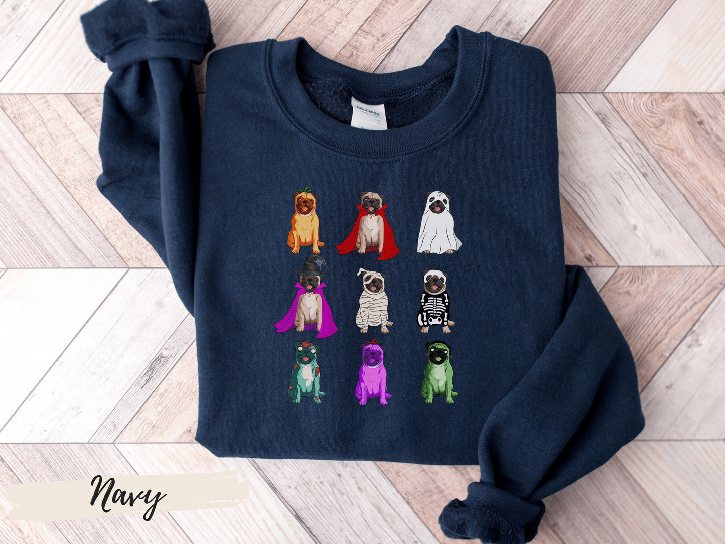 Pug Halloween Sweatshirt, Pug Costume Sweatshirt,Pug, Pug Sweatshirt, Halloween Spooky Costume, Halloween Dog Shirt, Pug Dog Pumpkin Shirt