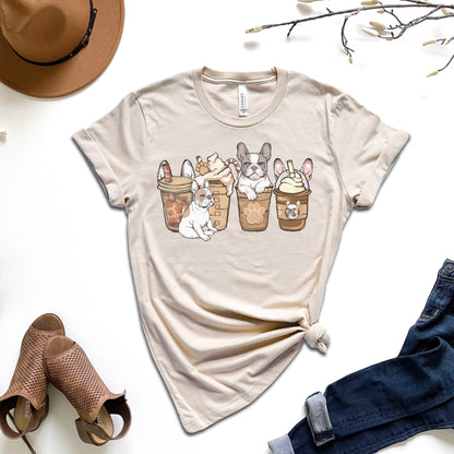 French Bulldog Coffee Lover T-Shirt French Bulldog Gift Frenchie Mom Shirt Mother's Day Gift Frenchie Lover Gift - Mardonyx T-Shirt