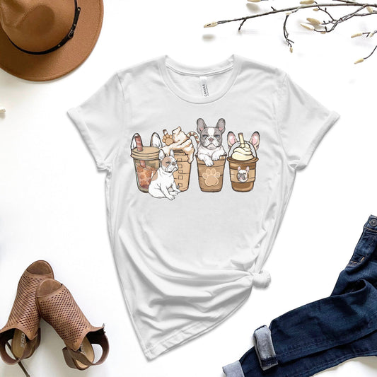 French Bulldog Coffee Lover T-Shirt French Bulldog Gift Frenchie Mom Shirt Mother's Day Gift Frenchie Lover Gift - Mardonyx T-Shirt