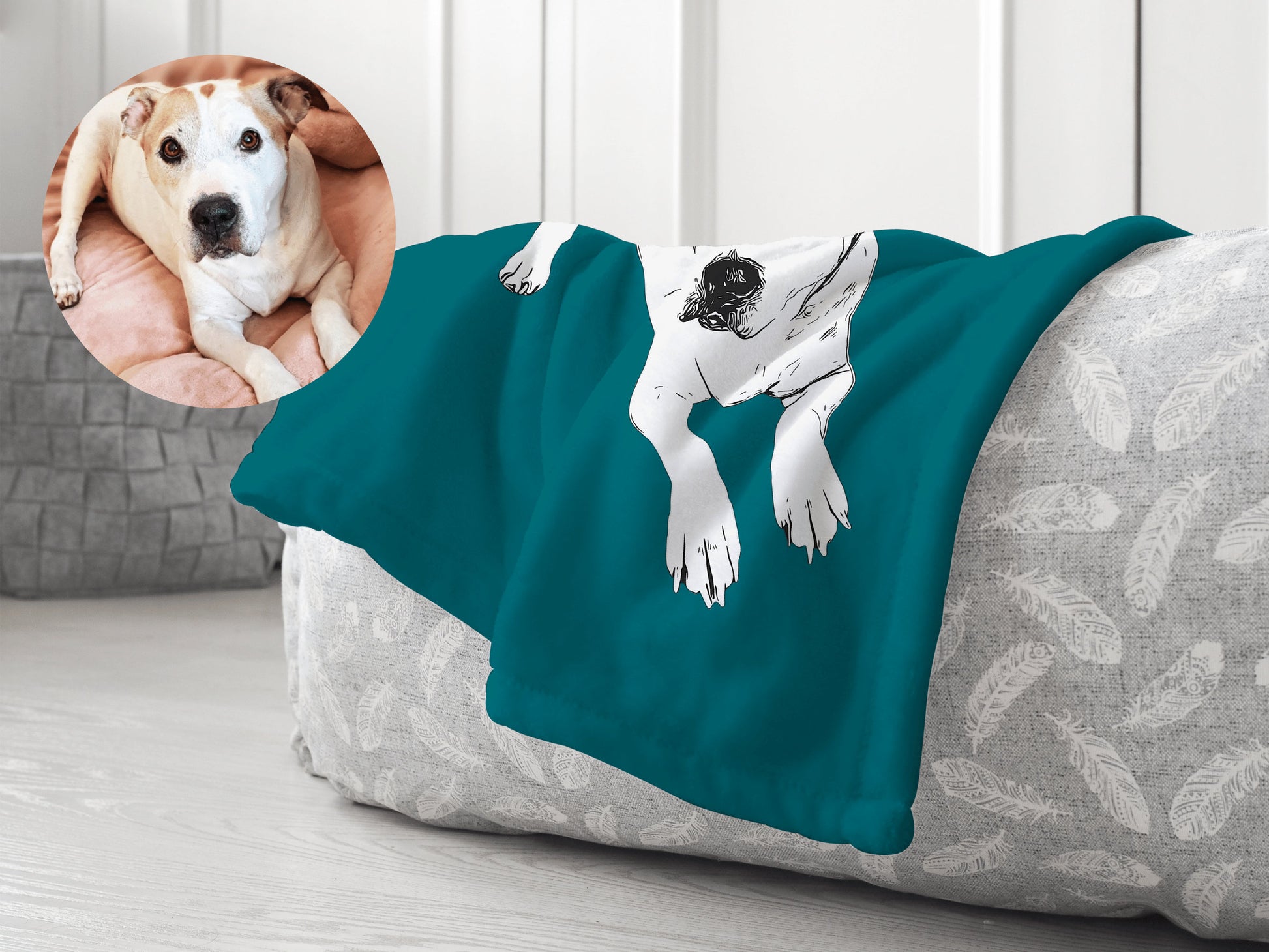 Custom Pet Blanket Using Pet Photo, Personalized Dog Cat Picture Blanket, Pet Photo Blanket, Dog Dad Gift, Dog Mom Gift, Mother's Day Gift