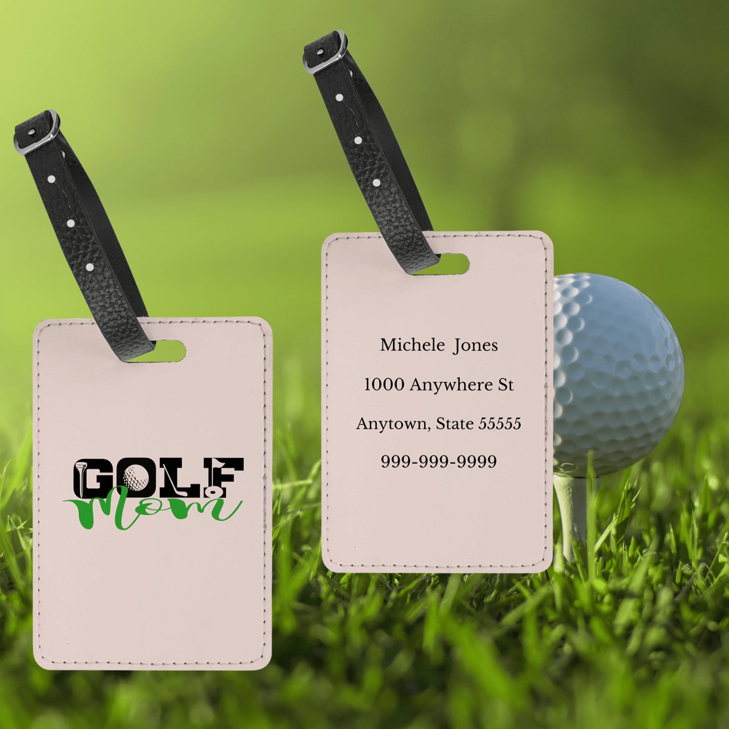 Personalized Women's Golf Bag Tag | Custom Golf Bag Identification for Golf Mom or Golf Grandma | Golf Gifts for Women | Gift for Mom