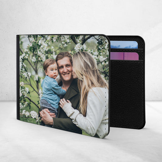 Photo Wallet Gift for Him, Custom Photo Wallet, Men's Wallet,  Men's Custom Wallet, Father's Day Gift from Wife Daughter, First Fathers Day