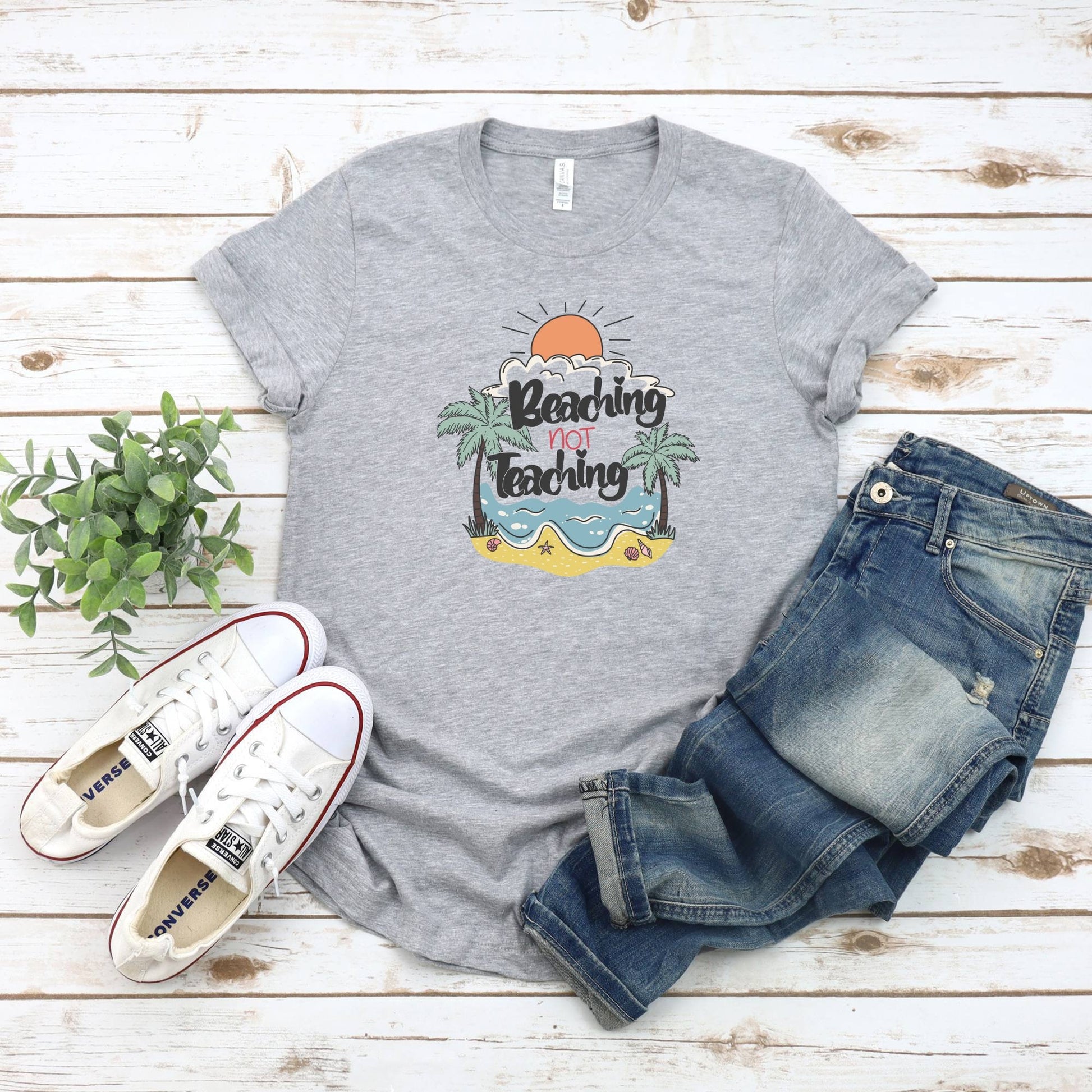 Beaching Not Teaching T-Shirt, Beach Vacation Tee, Teacher Gift, Funny Teacher Shirt, Teacher Appreciation Gift, Elementary School - Mardonyx T-Shirt