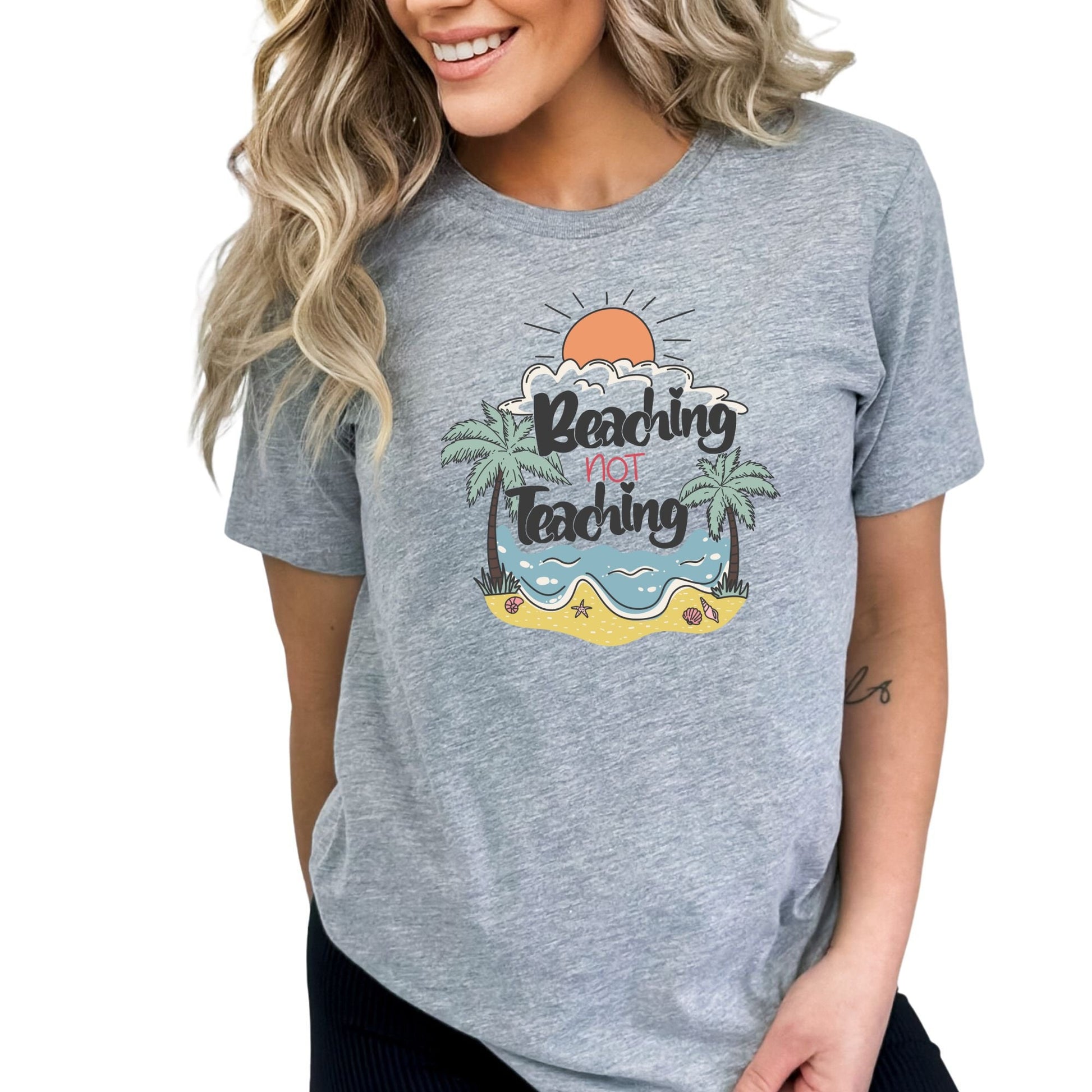 Beaching Not Teaching T-Shirt, Beach Vacation Tee, Teacher Gift, Funny Teacher Shirt, Teacher Appreciation Gift, Elementary School - Mardonyx T-Shirt