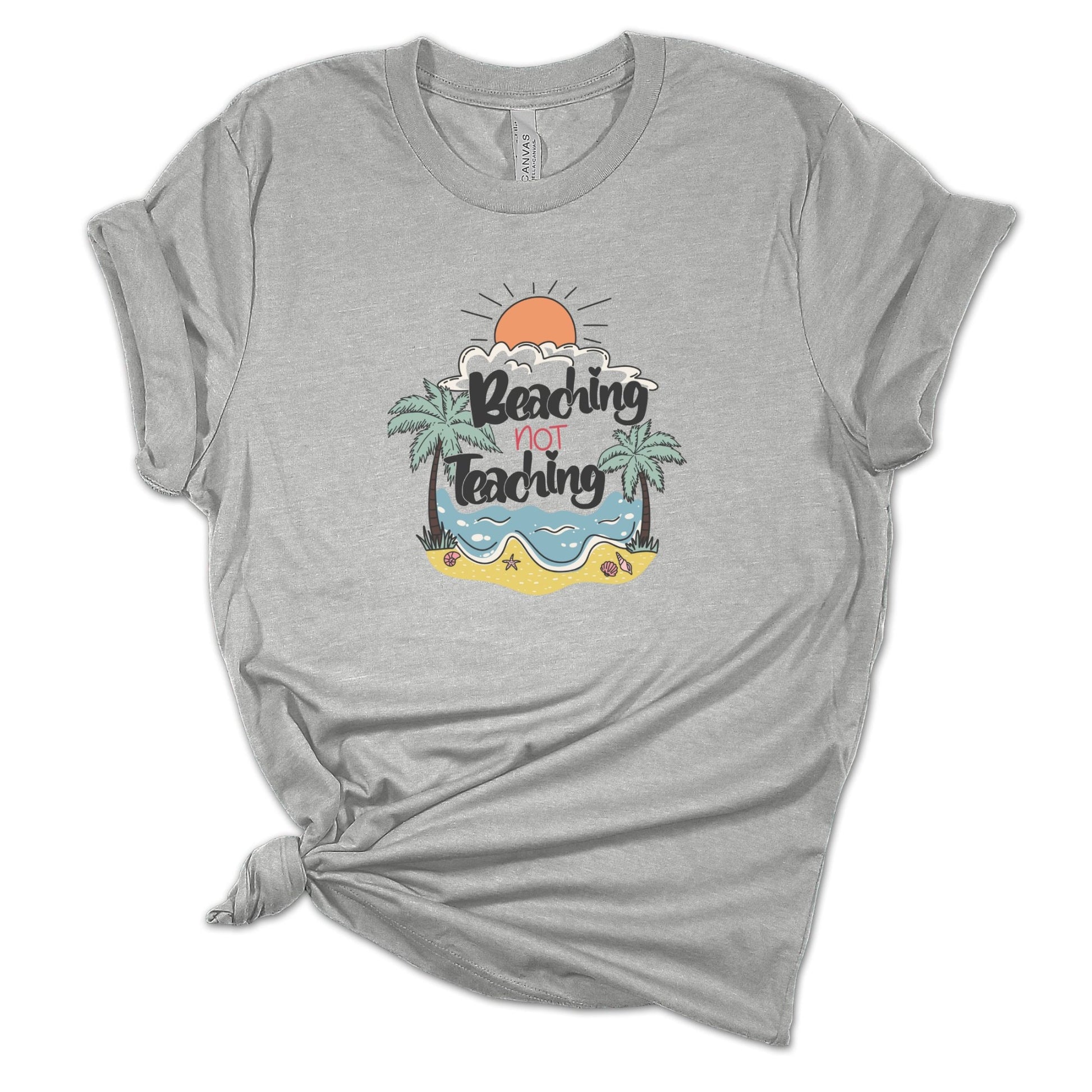 Beaching Not Teaching T-Shirt, Beach Vacation Tee, Teacher Gift, Funny Teacher Shirt, Teacher Appreciation Gift, Elementary School - Mardonyx T-Shirt XS / Athletic Heather