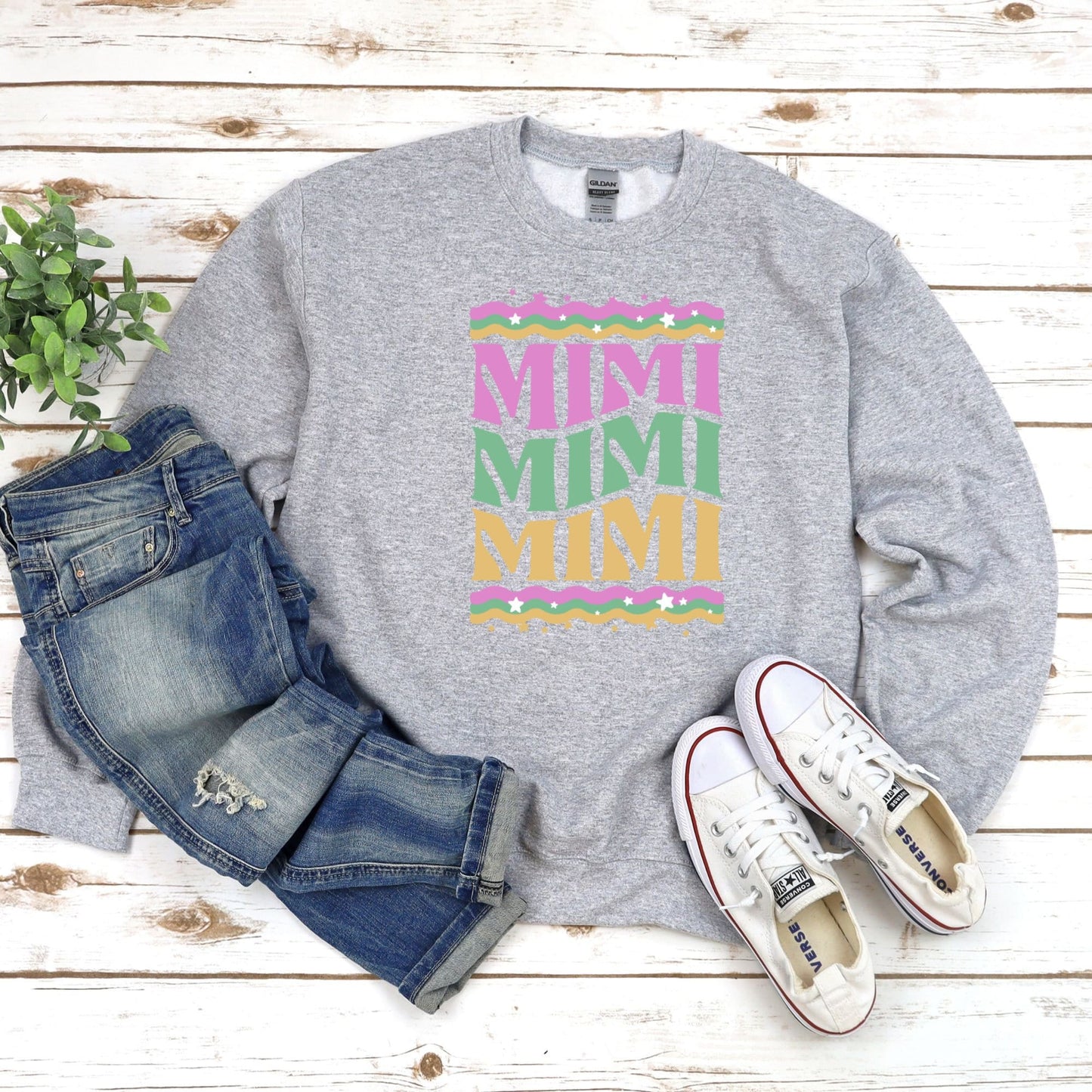 Mimi Retro Sweatshirt, Mimi Sweatshirt, Groovy Mimi Sweatshirt, Pregnancy Reveal to Daughter, Gift for Mom, Mother's Day Sweatshirt