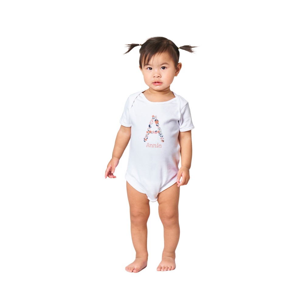 Personalized Baby Girl Bodysuit, Custom Newborn Girl Clothing, Baby Girl Gift, Baby Shower Gift